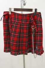 画像1: MAD / タータンチェックスカート LARGE 赤 H-26-10-21-022-PU-SK-AK-ZH (1)