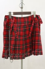 画像2: MAD / タータンチェックスカート LARGE 赤 H-26-10-21-022-PU-SK-AK-ZH (2)
