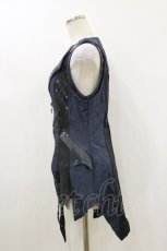 画像3: Ozz Croce / 異素材切替ZIPベスト  紺 H-26-10-21-023-OO-TO-AK-ZH (3)