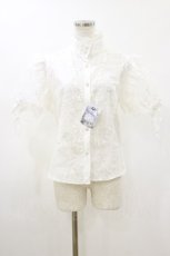 画像1: Triple fortune / 刺繍ブラウス(半袖) L 白 H-26-10-21-028-EL-BL-AK-ZH (1)