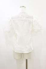 画像2: Triple fortune / 刺繍ブラウス(半袖) L 白 H-26-10-21-028-EL-BL-AK-ZH (2)