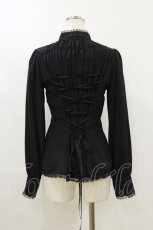 画像2: ATELIER PIERROT / Calmato Blouse  黒 H-26-10-21-031-EL-BL-AK-ZH (2)