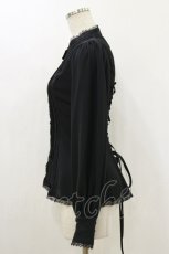 画像3: ATELIER PIERROT / Calmato Blouse  黒 H-26-10-21-031-EL-BL-AK-ZH (3)
