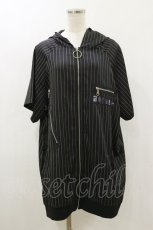 画像1: NieR Clothing / 半袖ZIPパーカー  黒 H-26-10-21-036-PU-TO-AK-ZH (1)