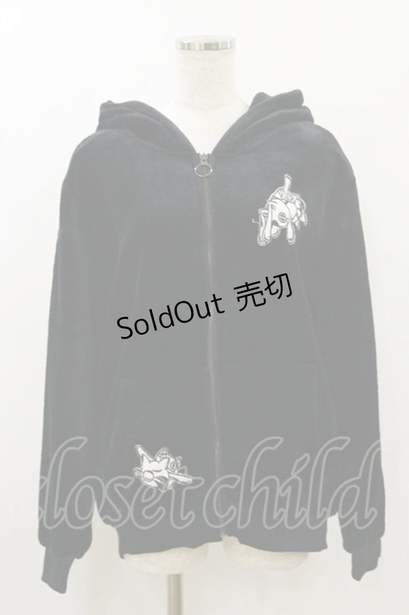 画像1: NieR Clothing / うさ耳ZIPパーカー F 黒 H-26-10-21-037-PU-TO-AK-ZH (1)