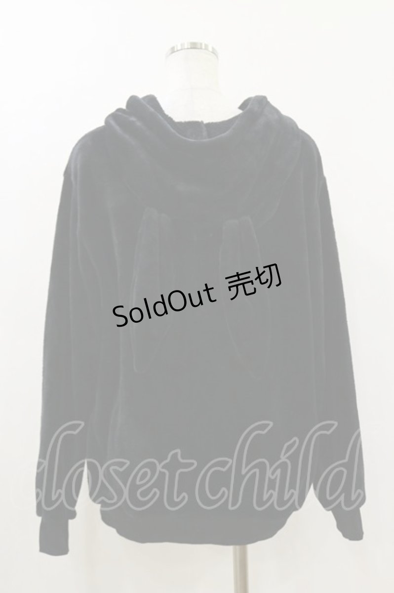 画像2: NieR Clothing / うさ耳ZIPパーカー F 黒 H-26-10-21-037-PU-TO-AK-ZH (2)