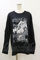 画像1: NieR Clothing / プリントLONG CUTSEW XL 黒 H-26-10-21-039-PU-TO-AK-ZH (1)