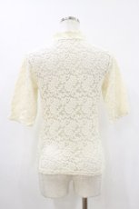 画像2: F&A / ハイネックレース5分袖トップス Free Ivory H-26-10-22-047-CA-TO-NS-ZH (2)