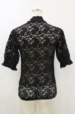 画像2: F&A / ハイネックレース5分袖トップス Free BLACK H-26-10-22-048-CA-TO-NS-ZH (2)
