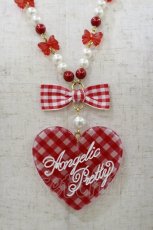 画像1: Angelic Pretty / Lovelyギンガムネックレス  レッド H-26-10-22-006-AP-AC-NS-ZH (1)