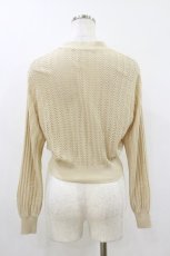 画像2: an another angelus / ローズプリントオーバル釦透かし編みニットカーディガン Free Beige H-26-10-22-054-CA-TO-NS-ZH (2)