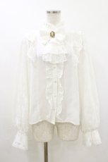 画像1: axes femme kawaii / クラシカルレーシーブラウス M 白 H-26-10-22-060-AX-BL-NS-ZH (1)
