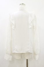 画像2: axes femme kawaii / クラシカルレーシーブラウス M 白 H-26-10-22-060-AX-BL-NS-ZH (2)