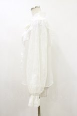 画像3: axes femme kawaii / クラシカルレーシーブラウス M 白 H-26-10-22-060-AX-BL-NS-ZH (3)