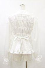 画像2: BABY,THE STARS SHINE BRIGHT / サテンベビードールブラウス Free 白 H-26-10-22-062-BA-BL-NS-ZH (2)
