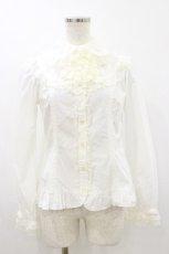 画像1: Angelic Pretty / くるりんリボンブローチジャボブラウス Free 白 H-26-10-22-063-AP-BL-NS-ZH (1)