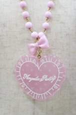 画像1: Angelic Pretty / ドットLovely Heartクッションネックレス  ピンク H-26-10-22-008-AP-AC-NS-ZH (1)