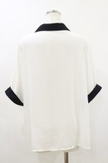 画像2: Jamie エーエヌケー / ロゴプリントボウリングシャツ M 白 H-26-10-22-066-LO-BL-IG-ZH (2)