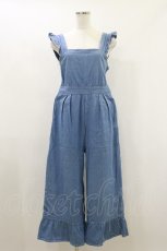 画像1: F&A / 裾フリルデニムサロペットパンツ Free BLUE H-26-10-22-072-CA-OP-NS-ZH (1)