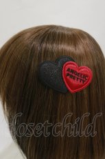 画像1: Angelic Pretty / Twin Heartクリップ  ブラック/レッド H-26-10-22-017-AP-AC-NS-ZH (1)