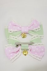 画像2: Angelic Pretty / Fancy Dot配色水玉リボンクリップSet  ミント/ピンク H-26-10-22-022-AP-AC-NS-ZH (2)