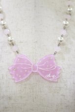 画像1: Angelic Pretty / ドットキュートRibbonRibbonネックレス  ピンク H-26-10-22-027-AP-AC-YZ-ZH (1)