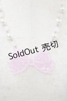 Preview of ドットキュートRibbonRibbonネックレス  ピンク