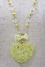 画像1: Angelic Pretty / トッピングハートネックレス  イエロー H-26-10-22-031-AP-AC-NS-ZH (1)