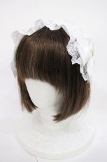画像1: Lovely Tency / 眞白ありす/ヘッドドレス  白 H-26-10-23-007-GO-AC-NS-ZH (1)