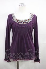 画像1: axes femme / プチローズトップス M パープル H-26-10-23-020-AX-TO-NS-ZH (1)