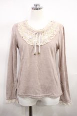 画像1: axes femme / シフォンフリルトップス M ピンク H-26-10-23-027-AX-TO-NS-ZH (1)