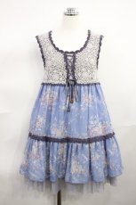 画像1: axes femme / ニット切替ワンピース M ラベンダー/ブルー H-26-10-23-036-AX-OP-NS-ZH (1)
