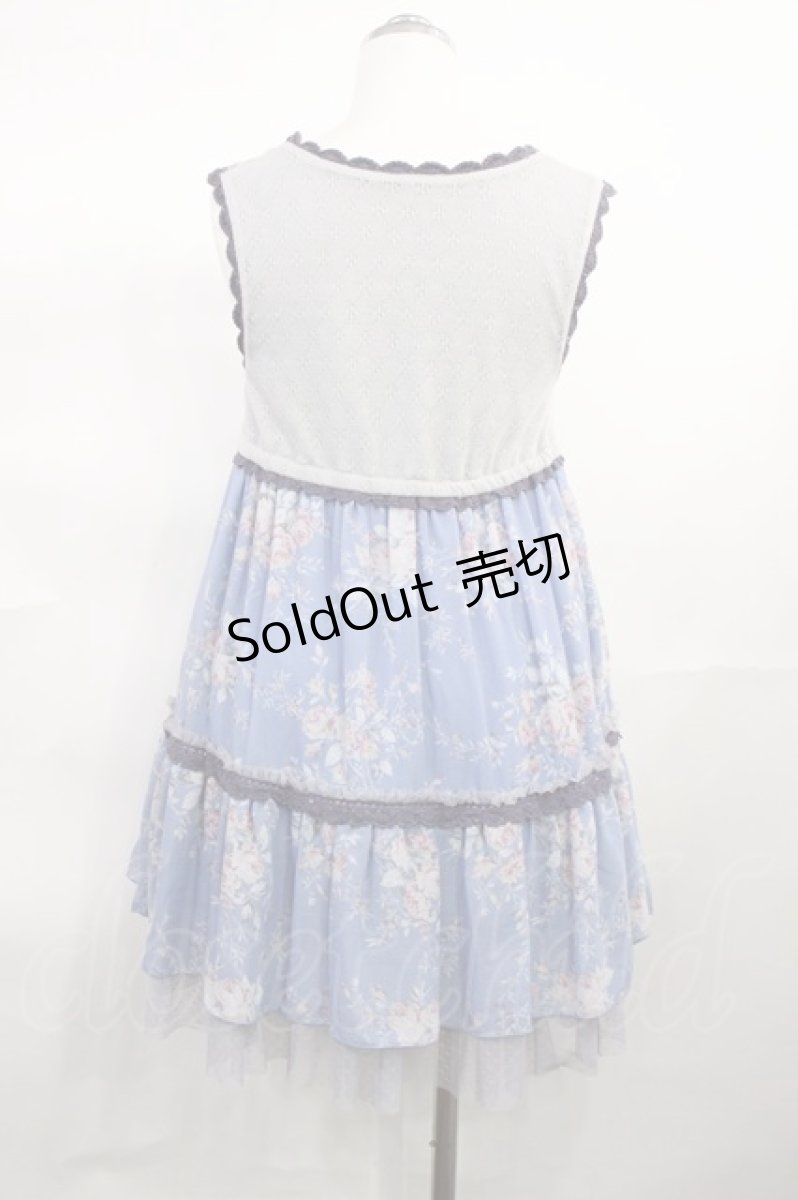 画像2: axes femme / ニット切替ワンピース M ラベンダー/ブルー H-26-10-23-036-AX-OP-NS-ZH (2)