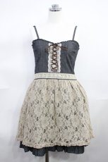 画像1: axes femme / レース切替ワンピース M グレー/生成り H-26-10-23-038-AX-PA-NS-ZH (1)