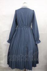 画像2: m petit by misako / AM*レースエリプリーツワンピース M ブルー H-26-10-23-041-LO-OP-NS-ZH (2)
