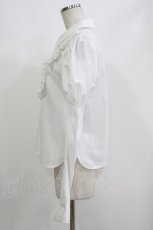画像2: AVENCHUMU / Love the frills blouse Free ホワイト H-26-10-24-046-LO-BL-NS-ZH (2)