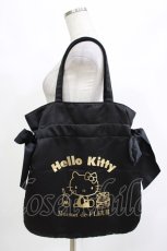 画像1: Maison de FLEUR / Hello Kitty/ダブルリボントートバッグ  ブラック H-26-10-24-051-LO-BG-NS-ZH (1)
