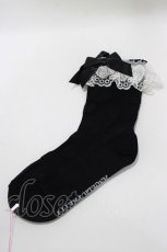 画像1: Angelic Pretty / Sheer Lovely Heartクルー丈ソックス  ブラック H-26-10-24-059-AP-ZA-NS-ZH (1)