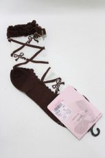 画像1: m petit by misako / AMCSレースアップリボン  ブラウン H-26-10-24-069-LO-ZA-NS-ZH (1)