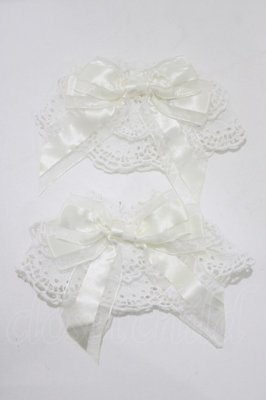Preview of BABYレースの天使のお袖とめ  白