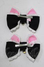 画像4: Angelic Pretty / ハートレース配色リボンクリップSet  ブラック/ピンク H-26-10-24-076-AP-AC-NS-ZH (4)