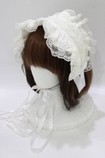 画像1: metamorphose / 総レースヘッドドレス  白 H-26-10-24-080-ME-ZA-NS-ZH (1)