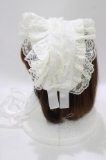 画像2: metamorphose / 総レースヘッドドレス  白 H-26-10-24-080-ME-ZA-NS-ZH (2)