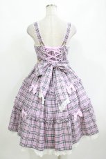 画像3: Angelic Pretty / cute candy checkジャンパースカート Free ピンク H-26-10-24-009-AP-OP-NS-ZH (3)