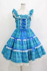 画像1: Angelic Pretty / マーガレットドールジャンパースカート Free ブルー H-26-10-24-012-AP-OP-NS-ZH (1)