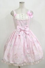 画像1: Angelic Pretty / MAGICAL ETOILEブローチ付ジャンパースカート Free ピンク H-26-10-24-020-AP-OP-NS-ZH (1)