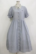 画像1: m petit by misako / TT*AOKストライプOP M サックス H-26-10-24-023-LO-OP-NS-ZH (1)
