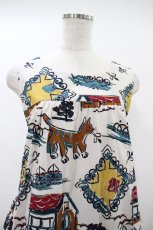 画像4: Jane Marple / Strolling cat tablier dress M オフ H-26-10-25-026-JM-OP-AK-ZH (4)