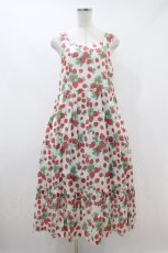 画像1: Jane Marple / Strawberry gardenのストラップドレス  白 H-26-10-25-028-JM-OP-KB-ZH (1)