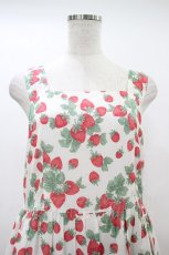 画像4: Jane Marple / Strawberry gardenのストラップドレス  白 H-26-10-25-028-JM-OP-KB-ZH (4)